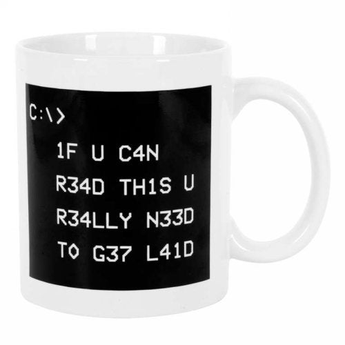 White mug - If u can read this...