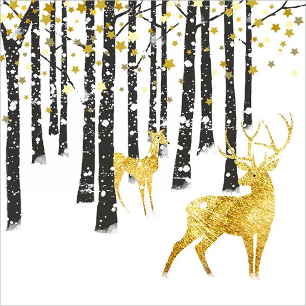 Paper napkins- Golden deer