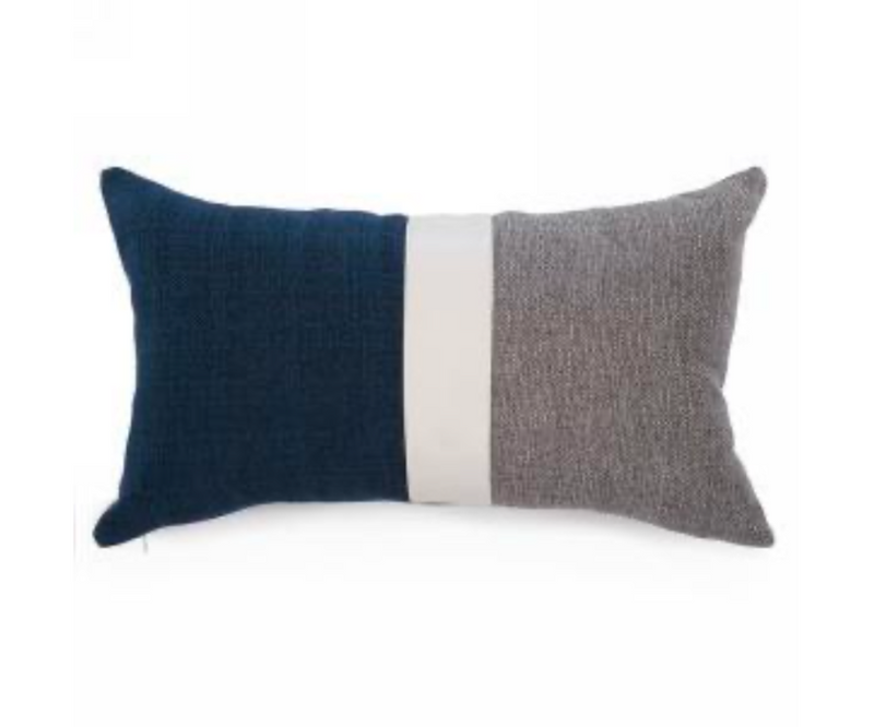 Blue-Grey Rectangular Cushion